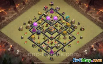 Best Max Level TH8 War Base 2024 - Anti Everything Link #19042