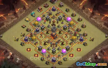 Best TH10 Anti 2 Stars War Base - Clash of Clans 2025 #19652