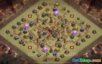Best TH10 Anti 2 Stars War Base - Link & Tips! #25138