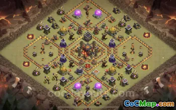 Best TH10 Anti 2 Stars War Base with Link - Clash of Clans #25139