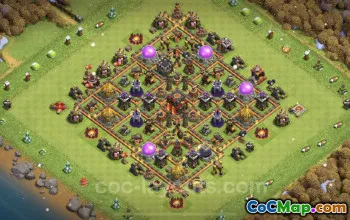 Best TH10 Anti 3-Star Base - Clash of Clans Defense #25092