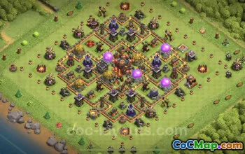 Best TH10 Anti 3 Stars Hybrid Base - Clash of Clans #19952
