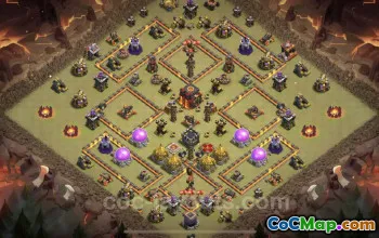 Best TH10 Anti 3 Stars War Base - Clash of Clans Link #24998