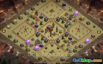 Best TH10 Anti 3 Stars War Base with Link - Clash of Clans #24922