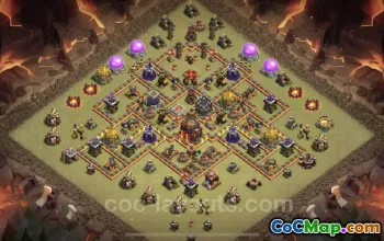 Best TH10 Anti 3 Stars War Base with Link for Clash of Clans #24950