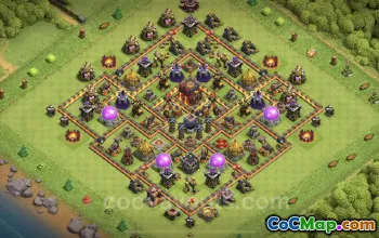 Best TH10 Anti Air Base Link - Unbeatable Town Hall Defense #25170