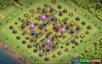 Best TH10 Base Copy: Anti 3 Stars GoWiWi/GoWiPe Defense #25085