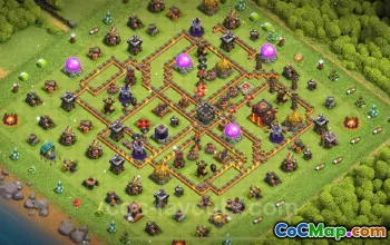Best TH10 Base Copy: Top Anti P.E.K.K.A & Golem Defense #19684