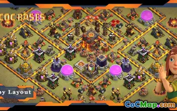 Best TH10 Base Designs - Anti 3 Star Hybrid Layouts | COC #22588