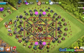 Best TH10 Hybrid Base | Clash of Clans Anti-2 Stars Layout #50252