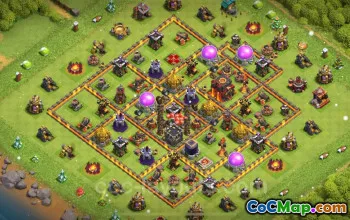 Best TH10 Hybrid Base Copy - Anti-Everything Defense #19772