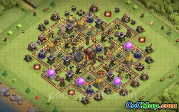 Best TH10 Hybrid Base Copy: Anti-Everything Defense #24993