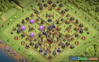 Best TH10 Hybrid Base Copy - Anti Everything Defense #25155