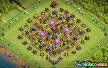 Best TH10 Hybrid Base for Trophies - Clash of Clans 2025 #19716