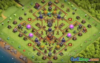 Best TH10 Hybrid Base for Trophies & Legend League - 2025 #19711