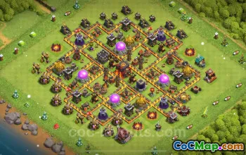 Best TH10 Trophy Base Link for Clash of Clans 2025 #19677