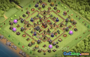 Best TH10 Unbeatable Anti-Loot Base - Clash of Clans #25087