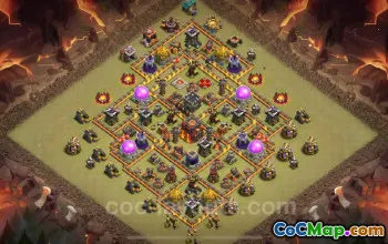 2024 年最佳 TH10 战争基地 |混合布局和复制链接 #17692