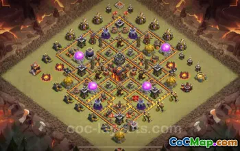 2024 年最佳 TH10 战争基地 - 混合布局和链接 #17689