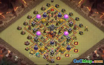 2024 年最佳 TH10 战争基地 - 链接和混合设计 #17685