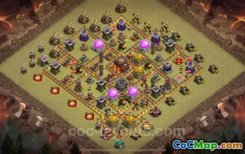 2024 年最佳 TH10 战争基地：最高等级和反一切链接 #17684