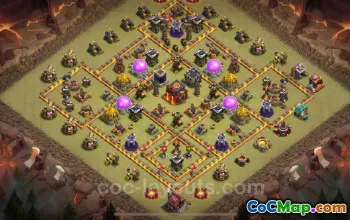 Best TH10 War Base 2025: Anti Air, Dragon, Hybrid Link #19725