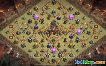 Best TH10 War Base: Anti 3 Stars & Anti Air | Clash of Clans #25053