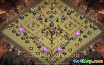 Best TH10 War Base - Anti 3 Stars, Copy Link Included! #19825