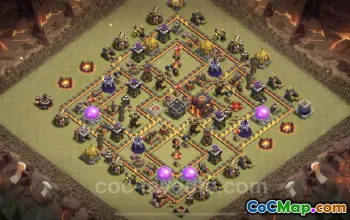 Best TH10 War Base: Anti 3 Stars & Top Defense Link #24991
