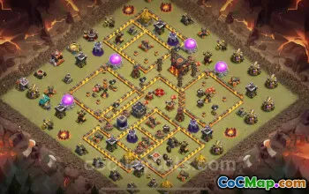 Best TH10 War Base: Anti Air & Dragon Defense Copy #19727