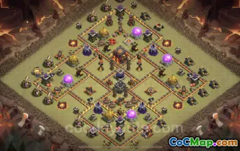 Best TH10 War Base - Anti Everything Hybrid Layouts #25063