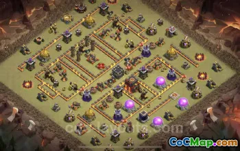 Best TH10 War Base Link - Top Clash of Clans Defense Base #19775