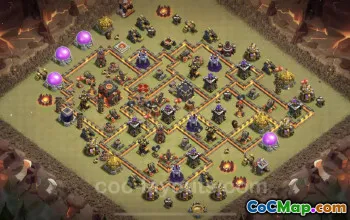 Best TH10 War Base Links - Anti Everything Defense COC #19919