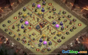Best TH10 War Base with Link - Anti Everything Defense #25181