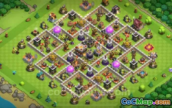 Best TH11 Anti 2 Stars Base with Link | Electro Dragon Defense 2025 #52323