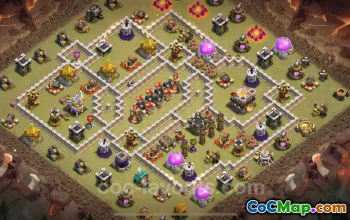 Best TH11 Anti 3 Stars War Base 2025 | COC Town Hall 11 #50905