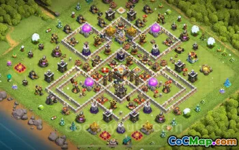 Best TH11 Base: Anti P.E.K.K.A & Golem Defense #20099