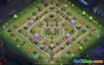 Best TH11 Farming Base - Anti 3 Stars Hybrid Design #25327