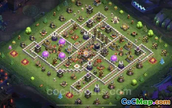 Best TH11 Farming Base with Link - Anti Everything Hybrid #25332