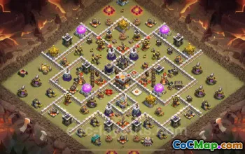 Best TH11 War Base 2024: Anti Air & Electro Dragon #20259