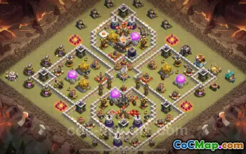 Best TH11 War Base 2024 - Anti Air & Electro Dragon Copy #25271