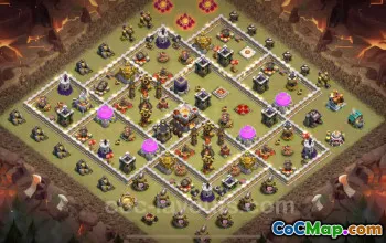 Best TH11 War Base 2024: Anti-Air & Electro Dragon Link #20216