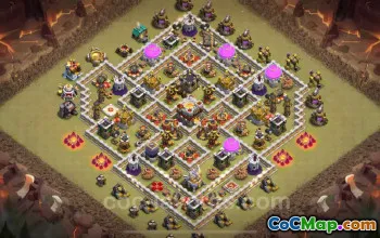 Cea mai bună bază de război TH11 2024 - Legătură hibridă de nivel maxim #17700