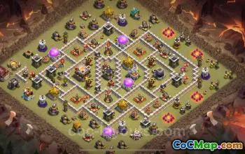 Best TH11 War Base 2025: Anti-Air & Electro Dragon Setup #20209