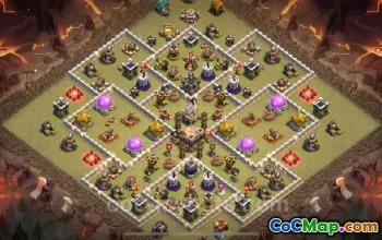 Best TH11 War Base 2025: Legend League Hybrid Copy #20177
