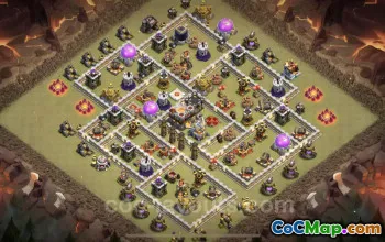 Best TH11 War Base Copy - Anti 3 Stars & Defense Link #25280