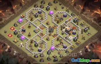 Best TH11 War Base with Anti-Air & Electro Dragon Link #25363