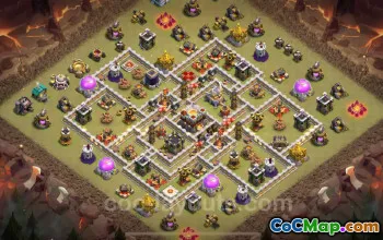 Best TH11 War Base with Anti-Air & Link for COC CWL #20386
