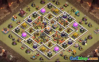 Best TH11 War Base with Link 2025 | Anti-Air & Electro Dragon #52418