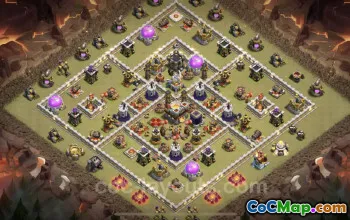 Best TH11 War Base with Link: Anti-Air & Electro Dragon #25422